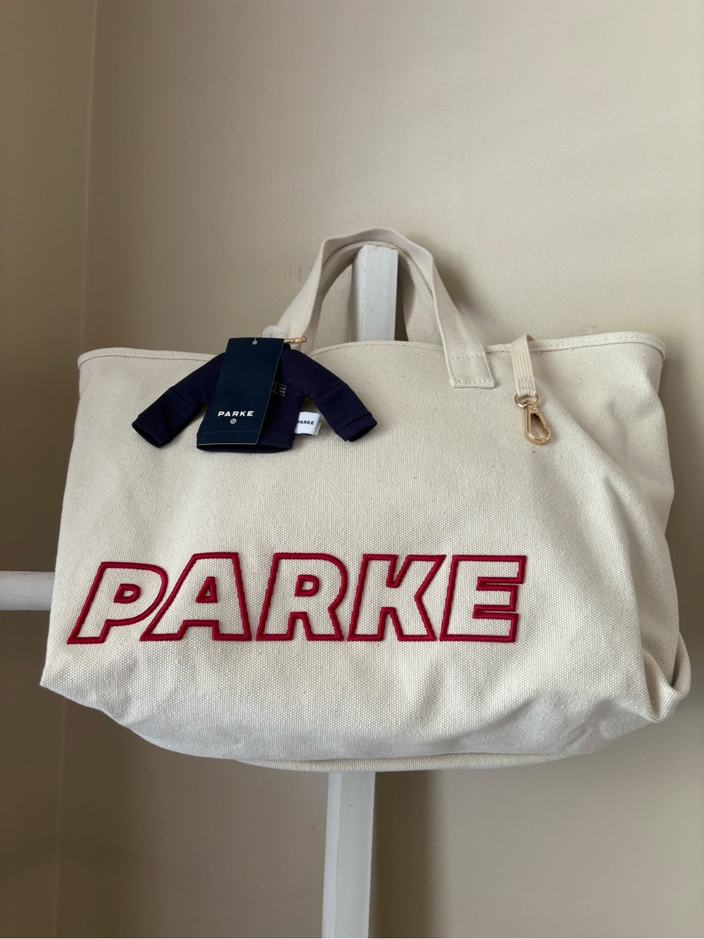 PARKE X Target Large Tote Bag and Mockneck Keychain
